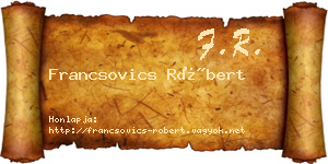 Francsovics Róbert névjegykártya