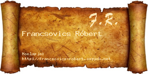 Francsovics Róbert névjegykártya