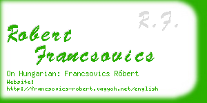 robert francsovics business card