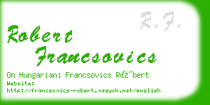 robert francsovics business card